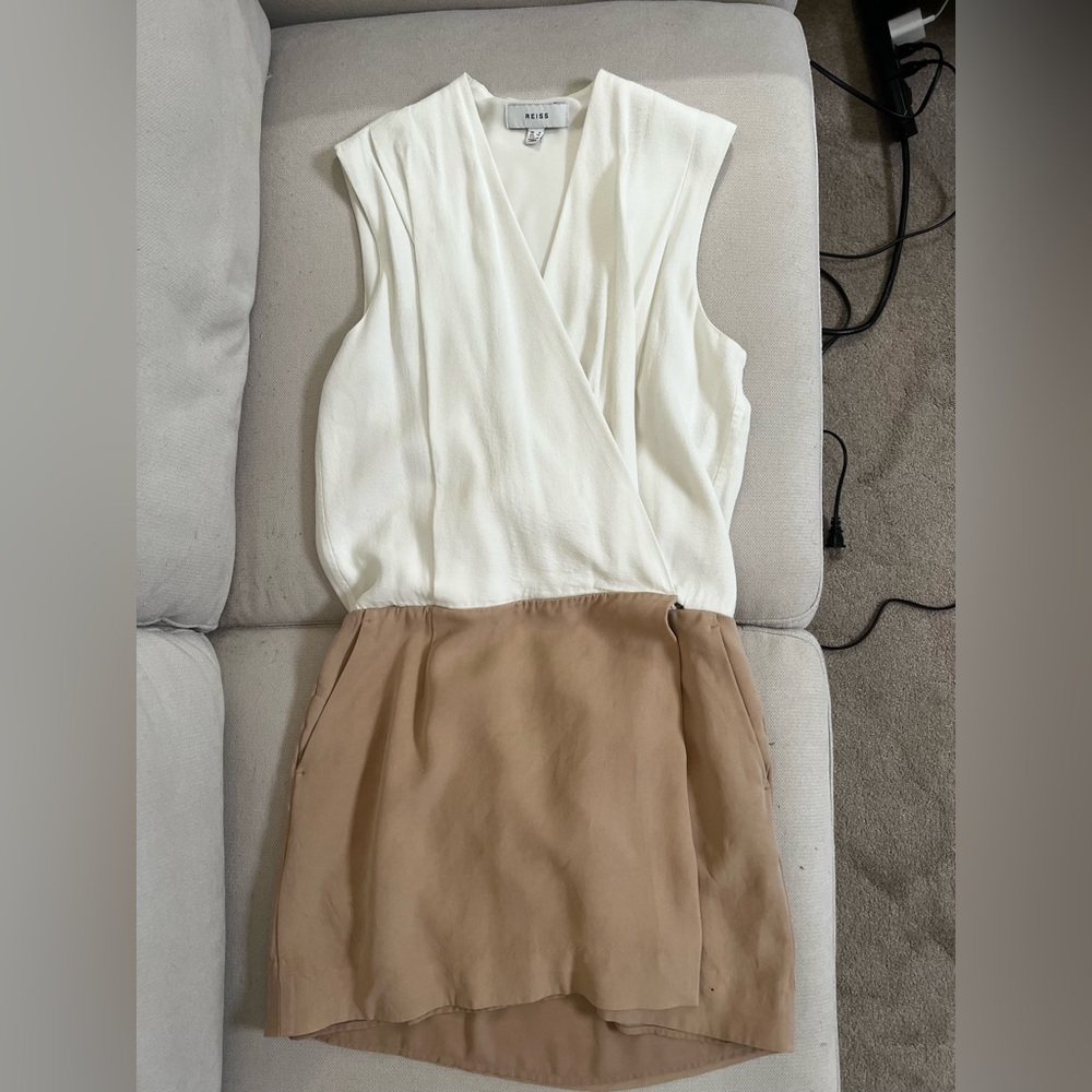 Reiss White and Cream Blouse
